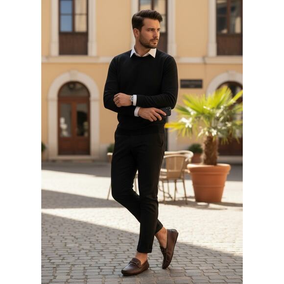 Massimo Matteo Bit Driver Loafer Mens 9 M Cognac Leather Moccasin Slip On Luxury main image 6